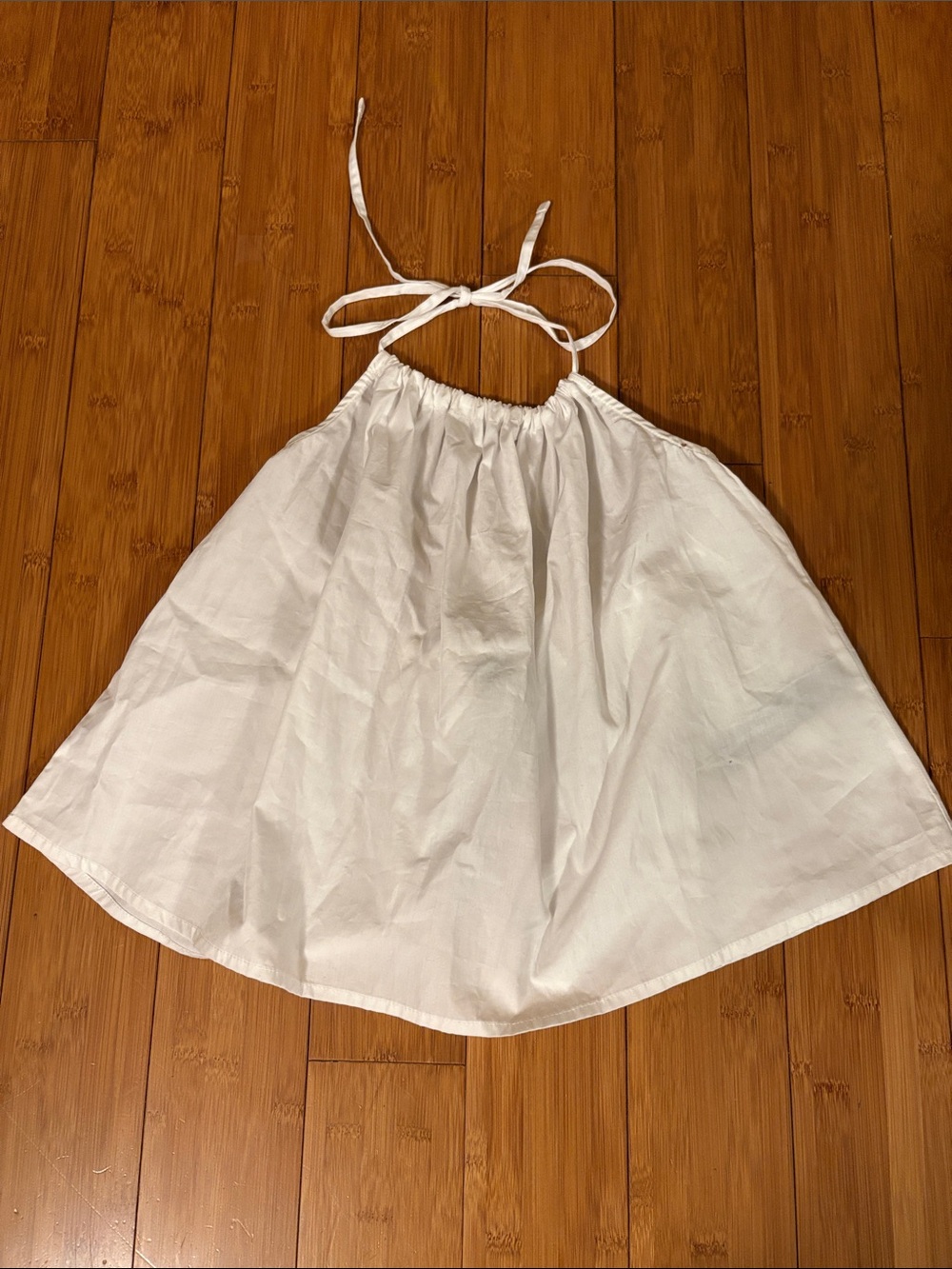 PrettyLittleThing White Poplin Low Back Halter-neck  Top 2